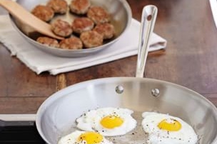 Homemade Breakfast Sausage and Fried Eggs