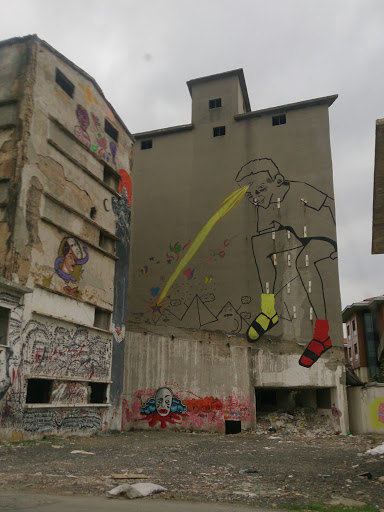 Boy on the Wall Graffiti
