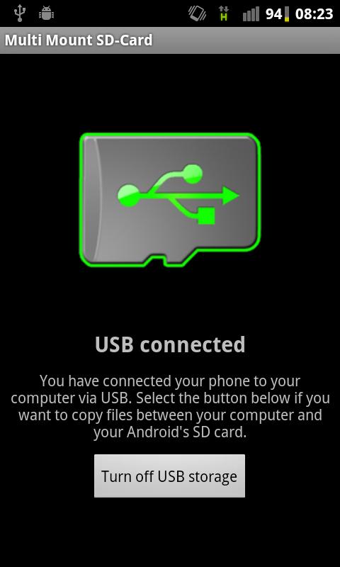 Android application Multi Mount SD-Card screenshort