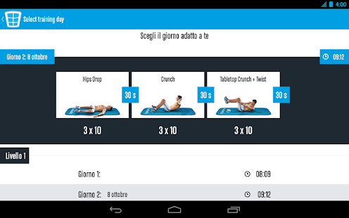 Runtastic Six Pack Addominali Screenshot