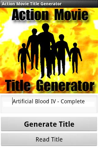 Action Movie Title Generator