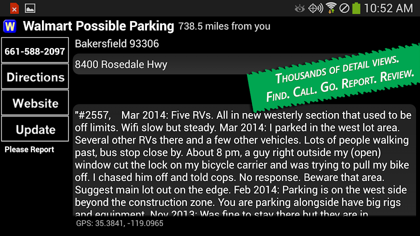 Walmart Overnight Parking Screen 3