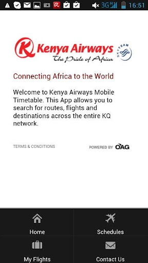 KQ Flight Timetable