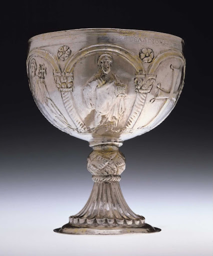 Chalice with Apostles Venerating the Cross