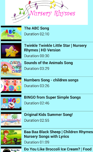 【免費媒體與影片App】Nursery Rhymes-APP點子