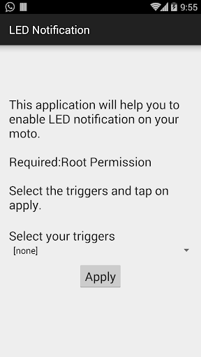 MOTO E LED Notification