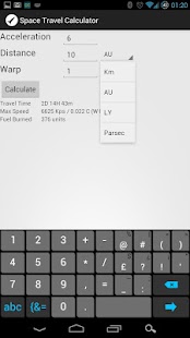 Space Travel Calculator Screenshots 1