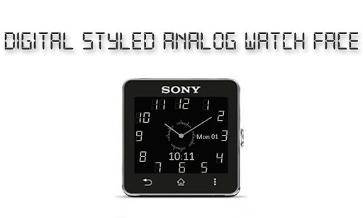 Digital Style Analog Clock SW2