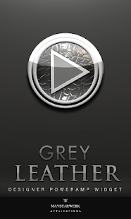 Android application Poweramp Widget Grey Leather screenshot