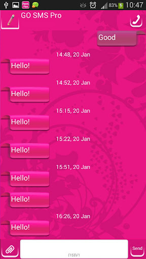 GO短信加强版超级粉红