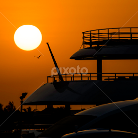 The Boat on sunset by Mohammad Alqorashi - Transportation Boats