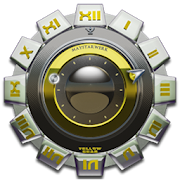 Clock Widget Yellow Gear