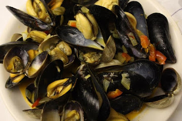 Clams and Mussels in Saffron Cream Sauce