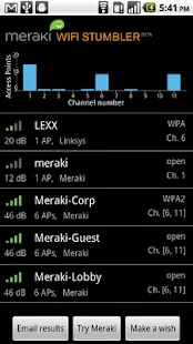 Meraki WiFi Stumbler