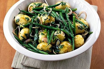 Minted potato & green bean salad