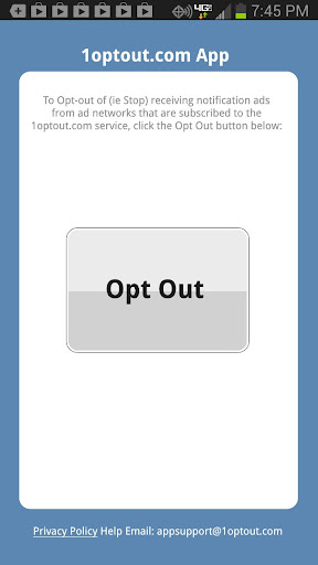 Notification Ad Optout App