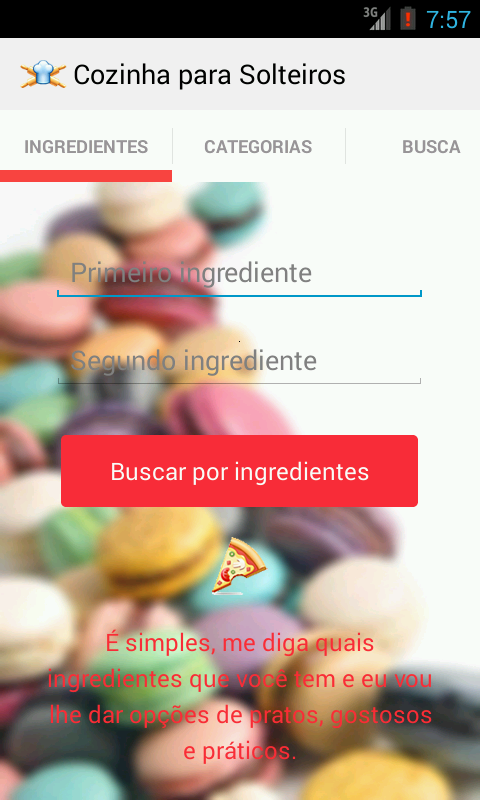 Android application Cozinha para Solteiros screenshort