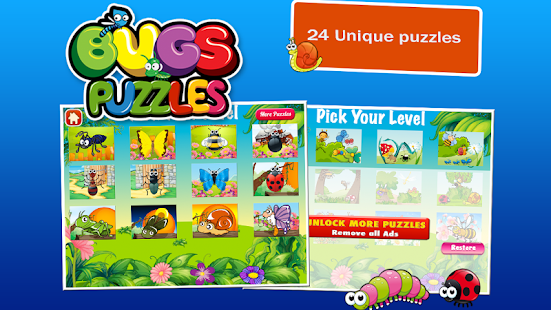 Preschool Puzzles: Bugs Jigsaw Screenshots 11