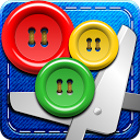 Buttons and Scissors mobile app icon