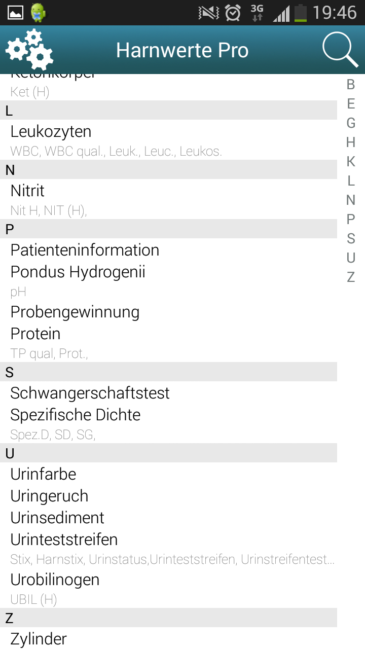 Harnwerte Pro Screen 2