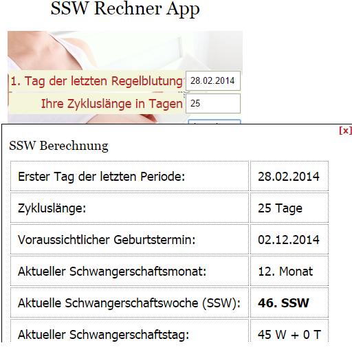 SSW Rechner - Schwangerschaft LOGO-APP點子