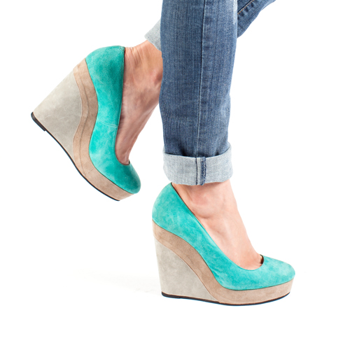 Suede wedges 