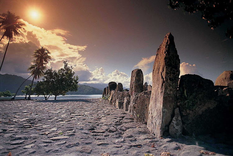 Throughout the island of Raiatea you will find a number of legend-filled temples, or "marae."