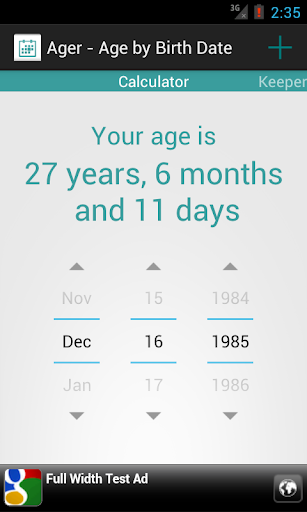 Ager - Age by Birth Date