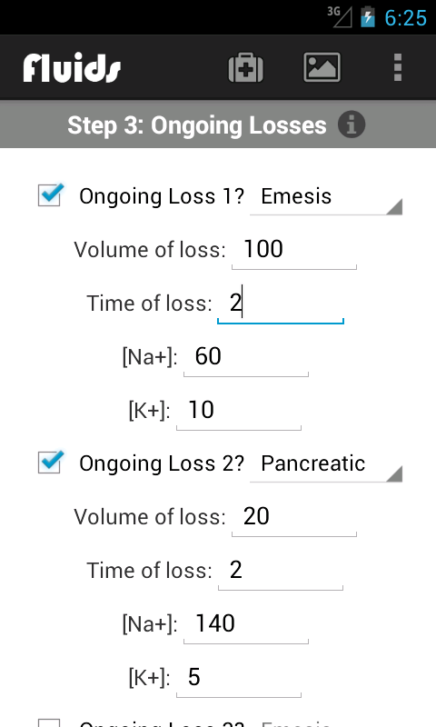 Fluids: Electrolyte Management Screen 3