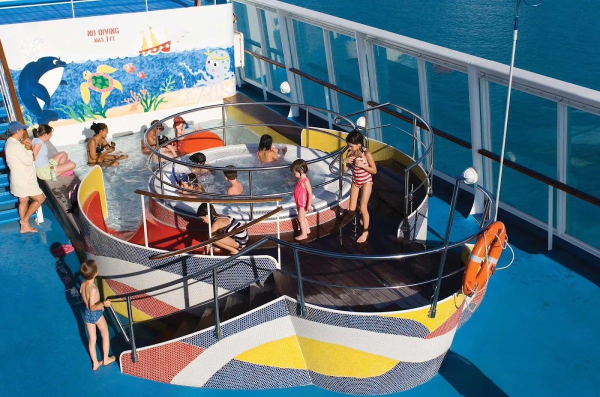 Norwegian-Sun-Kids-Pool - Kids will love the shallow pool, hot tub and fun activities  at the Splashes Kid's Pool on deck 12 of Norwegian Sun.