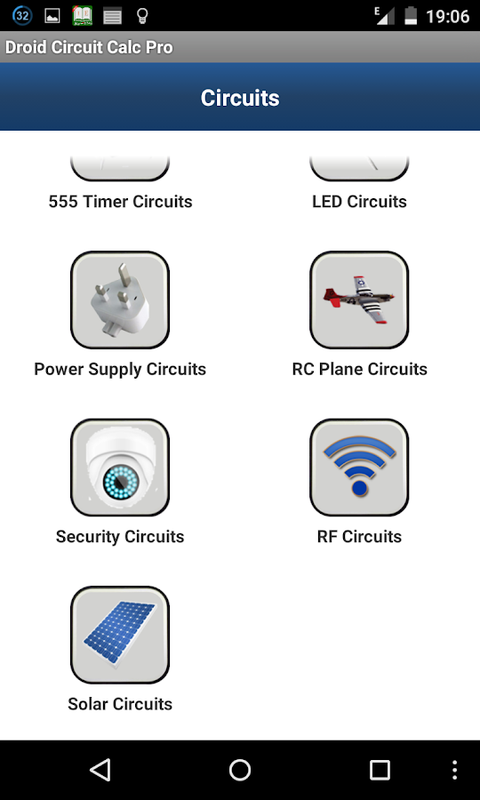    Droid Circuit Calc Pro- screenshot  
