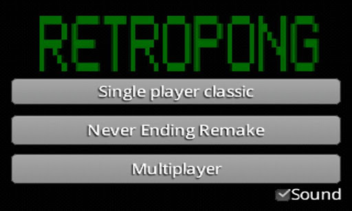 RetroPong 2players multiplayer