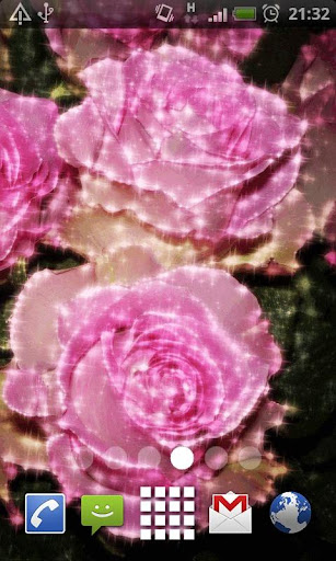Glitter Pink Rose Live Wallpap