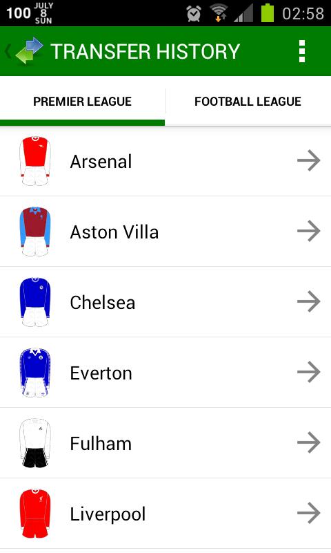 Football Transfer Centre Screen 2