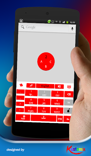 【免費個人化App】Flat Red Keyboard-APP點子