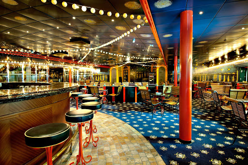 Carnival-Pride-Starry-Night-Lounge - The Starry Night Lounge, on deck 2 of Carnival Pride, offers live music, dancing and other entertainment.