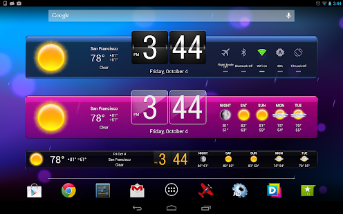 HD Widgets - pantalla de miniaturas