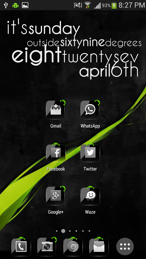 Theme Crystal Black Flat HD - screenshot