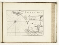 Kaart van de zuidkust van Bretagne, 1726