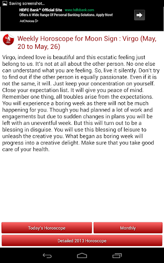 Daily Horoscope 2013