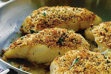 Lemon, herb & Parmesan crusted fish