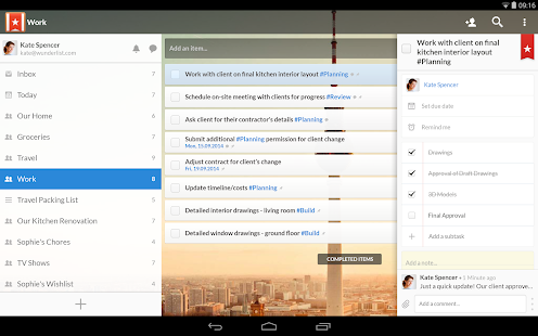 Wunderlist: To-Do List & Tasks - screenshot thumbnail