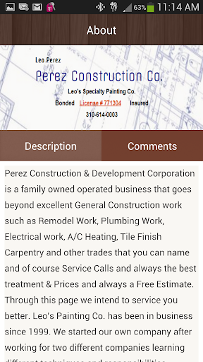 【免費生產應用App】Perez Construction-APP點子