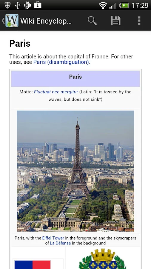 Wiki pro (Wikipedia) - screenshot