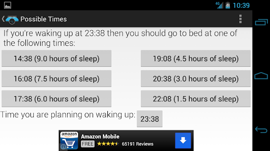 90night: SleepyTime Calculator
