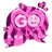 GO SMS Pink Theme Heart Zebra mobile app icon