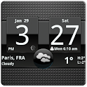 FlipClock ADW1 White 4×2 logo
