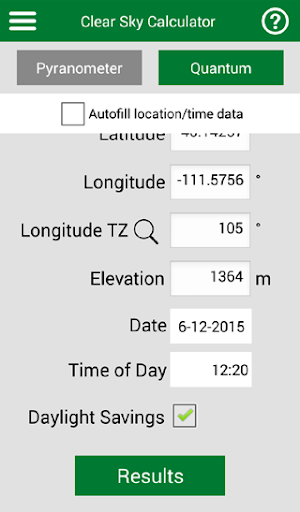 Clear Sky Calculator