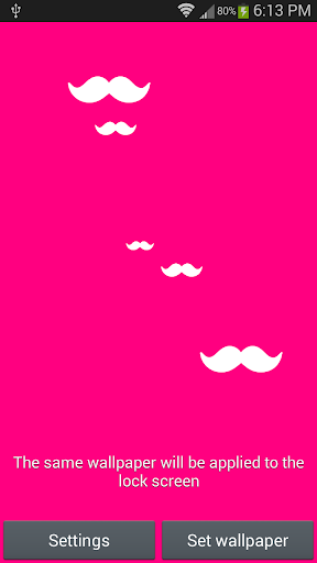Mustache Live Wallpaper