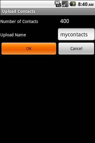 Synkontact - transfer contacts Screen 1